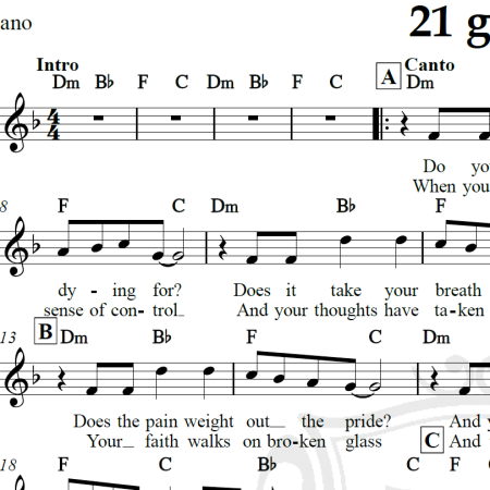 21 guns - Green Day - Piano/Vocal