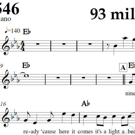 93 million miles - Jason Mraz - Piano/Vocal