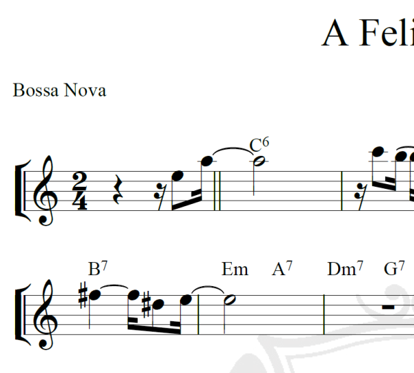 A Felicidade - Tom Jobim - Piano