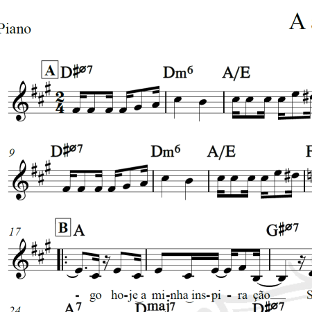 A amizade - Fundo de quintal - Piano/Vocal