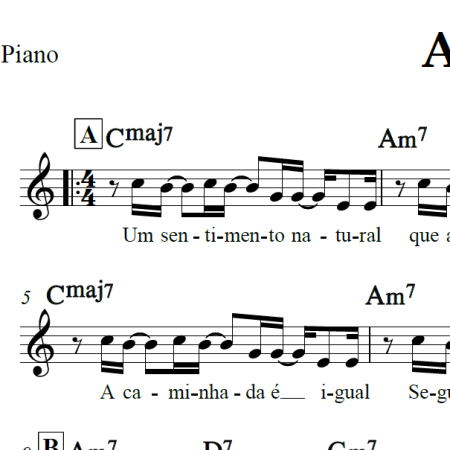 A amizade é tudo - Thiaguinho - Piano/Vocal