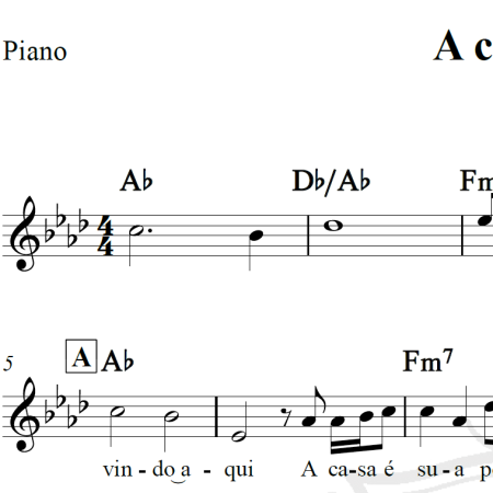 A casa é sua - Casa Worship - Piano/Vocal