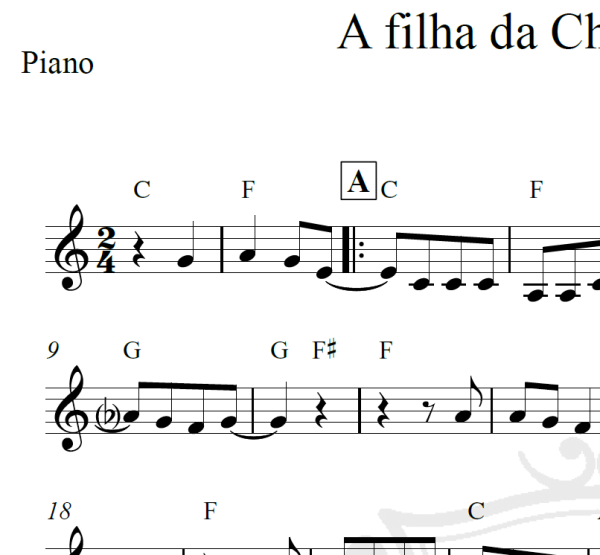 A filha da Chiquita Bacana - Piano