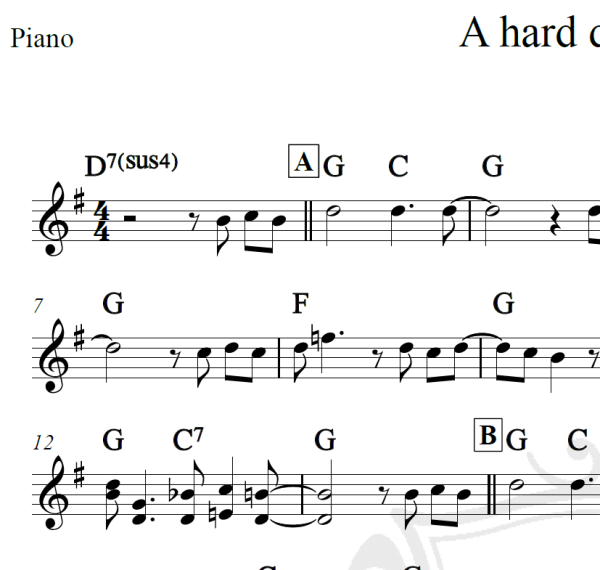 A hard day's night -The Beatles - Piano