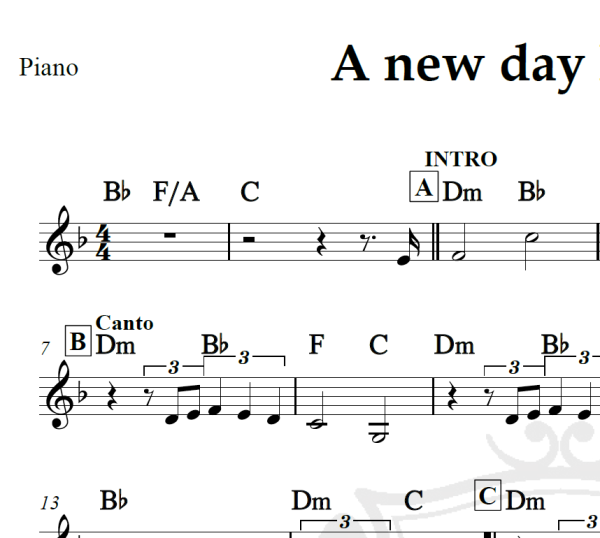 A new day has come - Celine Dion - Piano