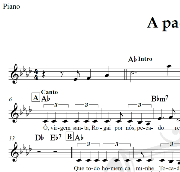 A padroeira - Joana - Piano/Vocal