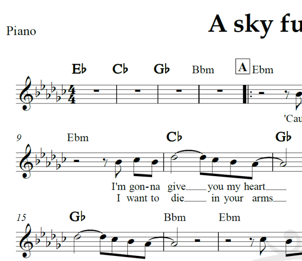 A sky full of stars - Coldplay - Piano/Vocal