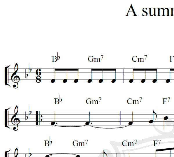 A summer place - Piano