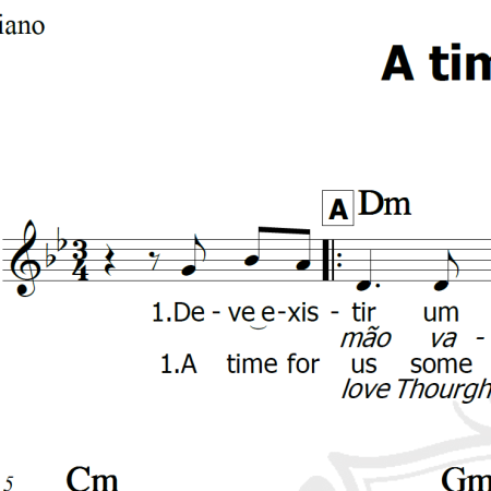 A time for us - Piano/Vocal