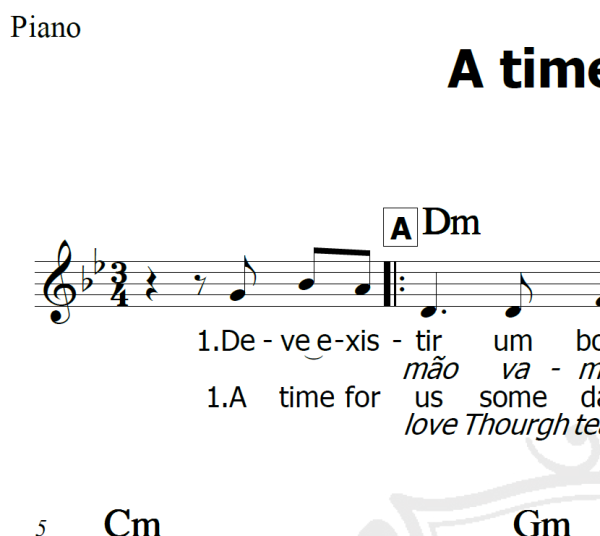 A time for us - Piano/Vocal