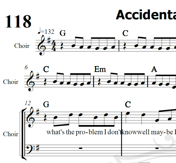 Accidentally in love - Counting Crows - Arranjo Coral