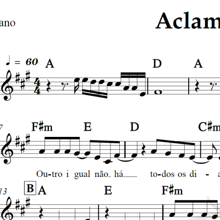 Aclame o Senhor - Ana Paula Valadão - Piano/Vocal