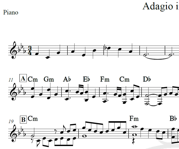 Adagio in C minor - Yanni - Piano