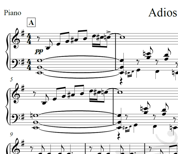 Adios nonino - Astor Piazzolla - Piano