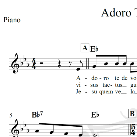 Adoro Te Devote - Piano/Vocal