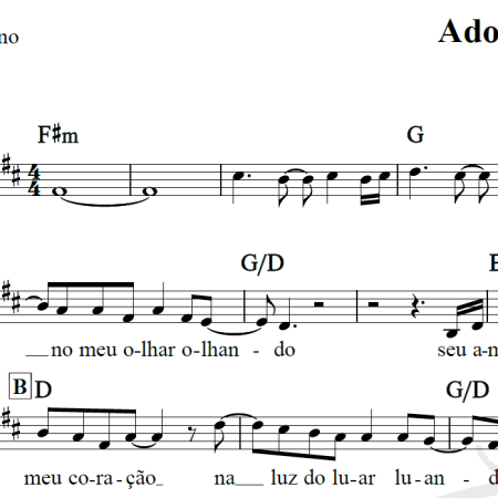 Adoro amar você - Daniel - Piano/Vocal