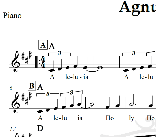 Agnus Dei - Michael W. Smith - Piano/Vocal