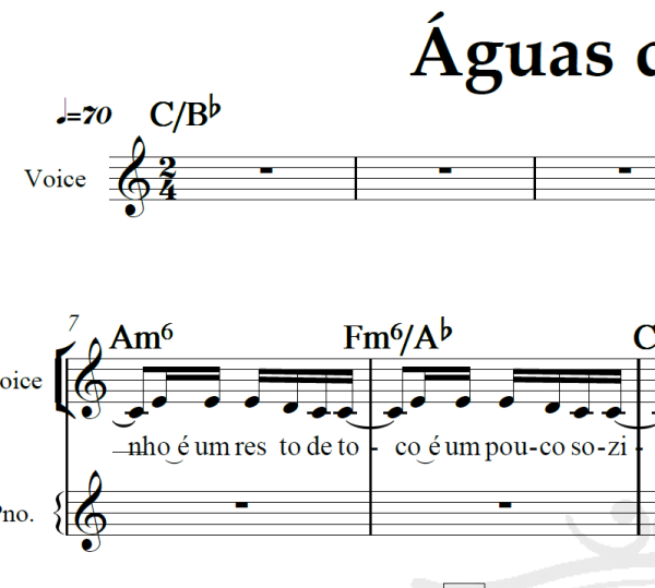 Águas de Março - Tom Jobim - Pìano/Vocal