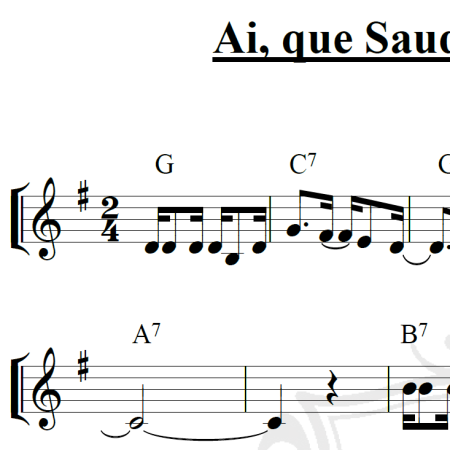 Ai, que Saudades da Amélia - Piano