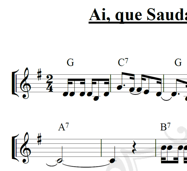 Ai, que Saudades da Amélia - Piano