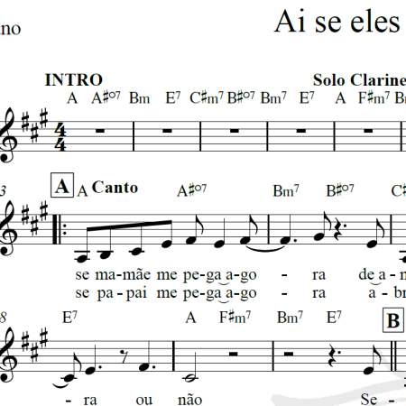 Ai se eles me pegam agora - Chico Buarque - Piano/Vocal