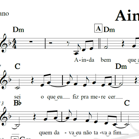 Ainda bem - Marisa Monte - Piano/Vocal