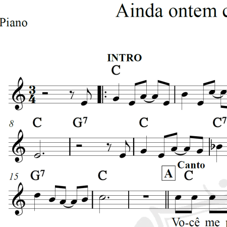 Ainda ontem chorei de saudade - João Mineiro e Marciano - Piano/Vocal