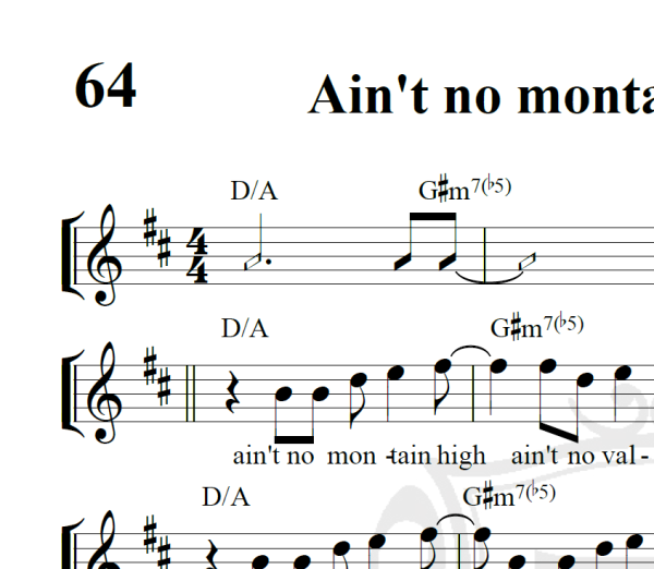 Ain't no montain high enough - Marvin Gaye / Tammi Terrell -Piano/Vocal