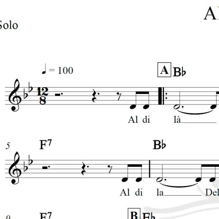 Al di la - Piano/Vocal