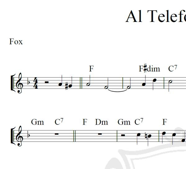 Al Telefono con te - Piano