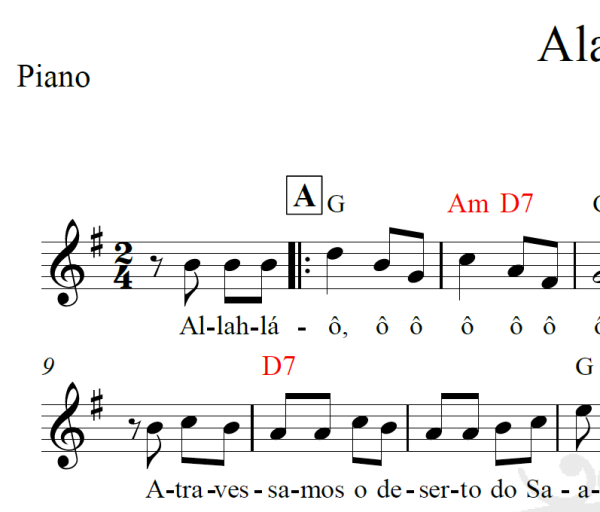 Alala-ô - Piano/Vocal