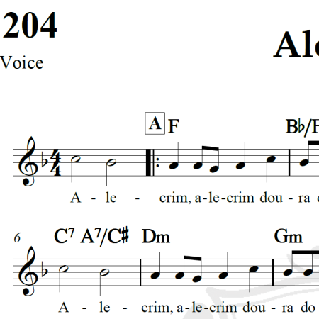 Alecrim - Folclore Português - Piano/Vocal