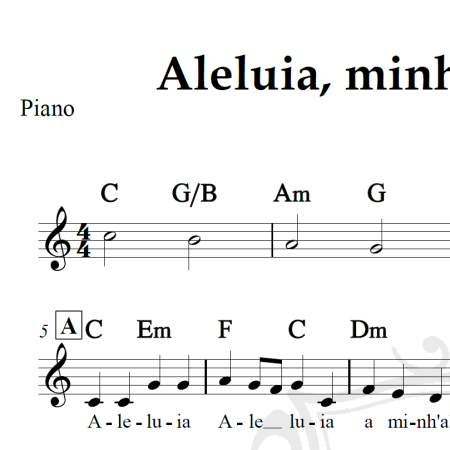 Aleluia, minha alma abrirei - Piano/Vocal