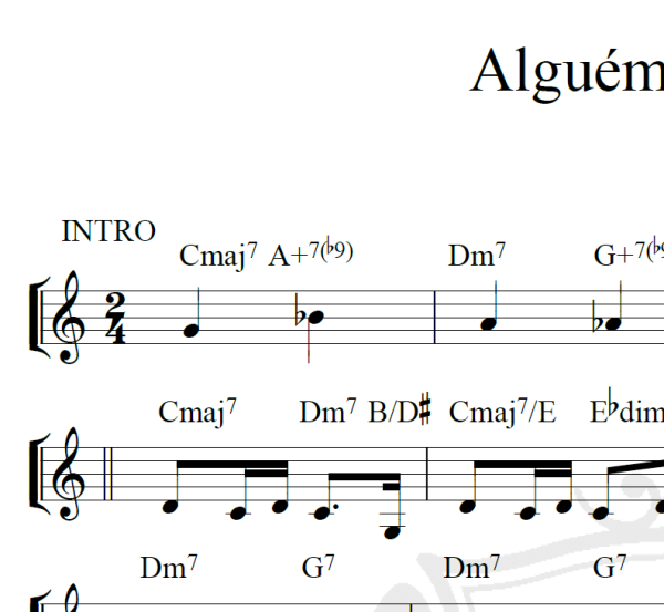 Alguém como tu - Piano