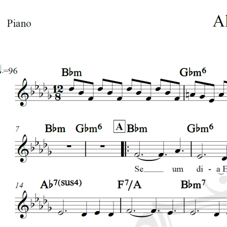 Aliança - Tribalistas - Piano/Vocal