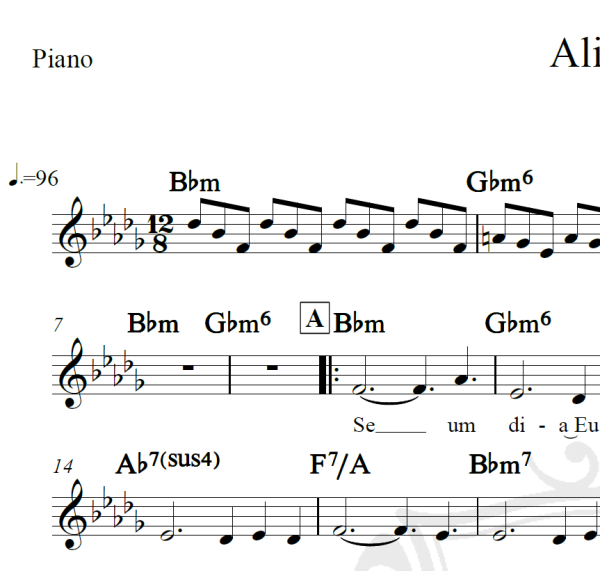 Aliança - Tribalistas - Piano/Vocal