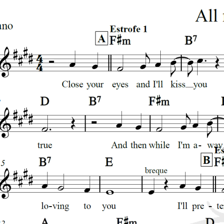 All my loving - The Beatles - Piano/Vocal