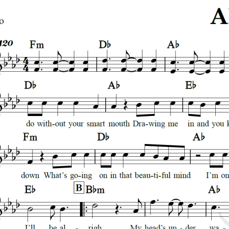 All of me - John Legend - Piano/Vocal