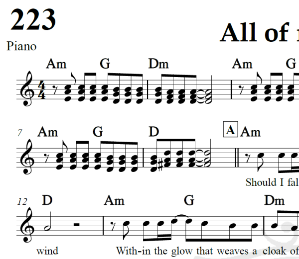 All of my love - Led Zeppelin - Piano/Vocal