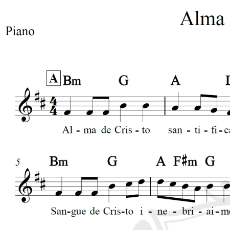 Alma de Cristo - Piano/Vocal