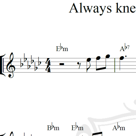 Always knew I had it in me - Piano