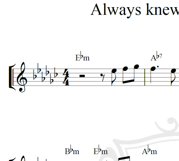 Always knew I had it in me - Piano