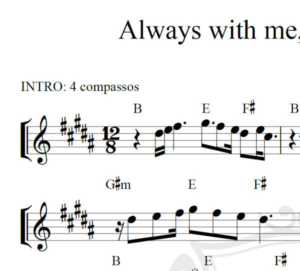 Always with me, always with you - Joe Satriani - Piano