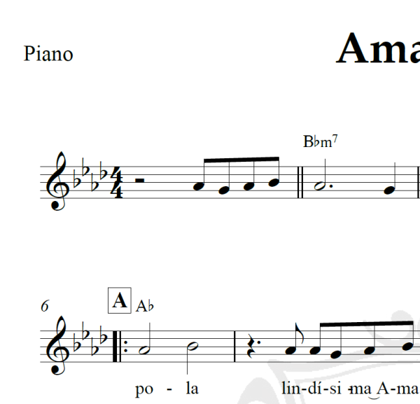 Amapola - Piano/Vocal