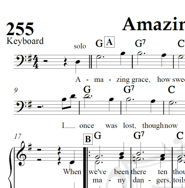 Amazing Grace - Arranjo Coral