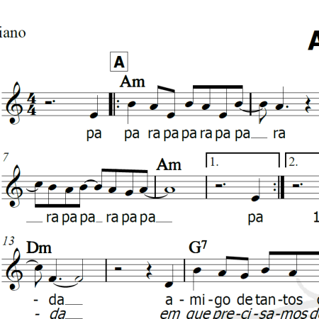 Amigo - Roberto Carlos - Piano/Vocal