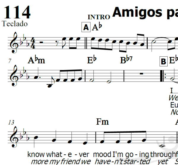 Amigos para sempre - Piano/Vocal