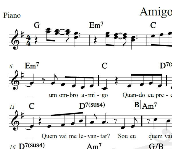 Amigos pela fé - Anjos de resgate - Piano/Vocal