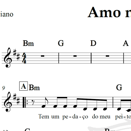 Amo noite e dia - Jorge e Mateus - Piano/Vocal