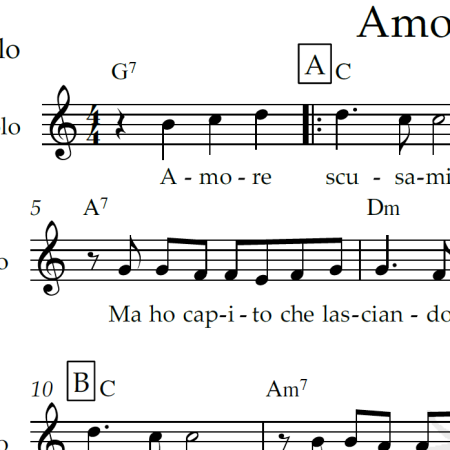 Amore scusami - Piano/Vocal